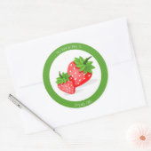 Sticker Rond Patch fraise (Enveloppe)