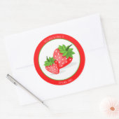 Sticker Rond Patch fraiseCe livre appartient à (Enveloppe)