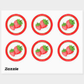 Sticker Rond Patch fraiseCe livre appartient à (Feuille)