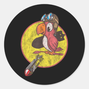 Sticker Rond Patch Pilote De Combat De La Seconde Guerre Mondia