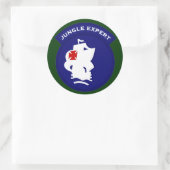 Sticker Rond patch poche Jungle Expert (Sac)