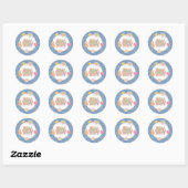 Sticker Rond Patch Preppy Bonjour Double Chiffres 10e Anniversa (Feuille)
