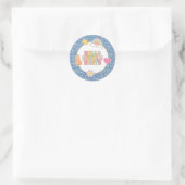 Sticker Rond Patch Preppy Bonjour Double Chiffres 10e Anniversa (Sac)