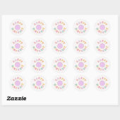Sticker Rond Patch Preppy Lettre Anniversaire (Feuille)