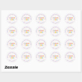 Sticker Rond Patch Preppy Lettre merci de vous rendre service (Feuille)