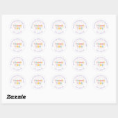 Sticker Rond Patch Preppy Lettre merci de vous rendre service (Feuille)