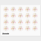 Sticker Rond Patch Preppy Twelve est une ambiance 12e anniversa (Feuille)