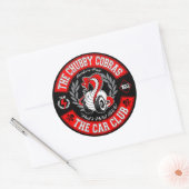 Sticker Rond Patch rouge 3" (Enveloppe)