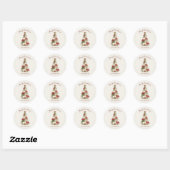 Sticker Rond Patchwork Christmas Tree (Feuille)
