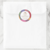 Sticker Rond Patchwork cupcakes et sucreries faits maison (Sac)