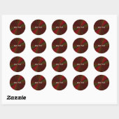 Sticker Rond Patchwork de dégradé circulaire rouge à vert (Feuille)