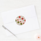 Sticker Rond Patchwork de pastèque (Enveloppe)