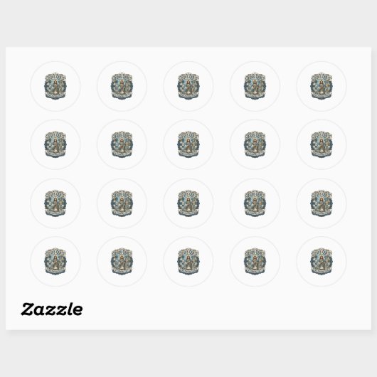 Sticker Rond Patchwork Jésus Foi Patchwork Jésus  (Feuille)