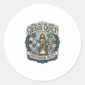 Sticker Rond Patchwork Jésus Foi Patchwork Jésus  (Devant)
