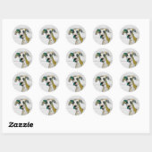 Sticker Rond Patchworkhund (Feuille)