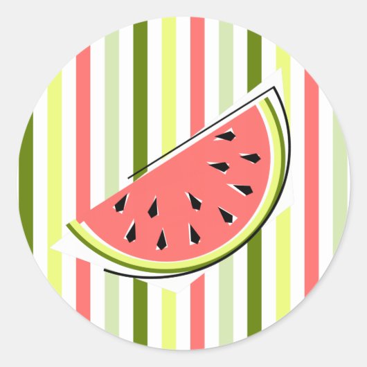 Sticker Rond Pâte de pastèque mince (Devant)