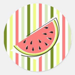 Sticker Rond Pâte de pastèque mince