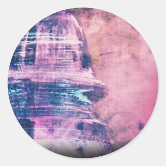 Sticker Rond Pâte isolante en verre vintage (Devant)