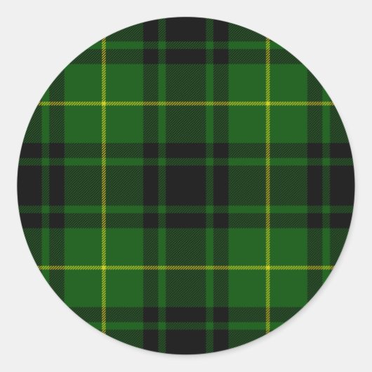 Sticker Rond Pâte verte de tartan MacArthur (Devant)