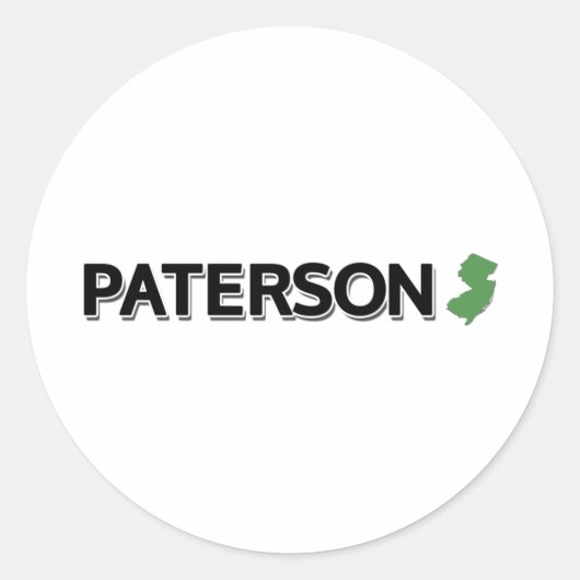Sticker Rond Paterson, New Jersey (Devant)