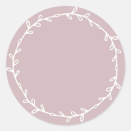 Sticker Rond Pâtes de Maison Rustique Violet Pâle Écrivez Sur (Devant)