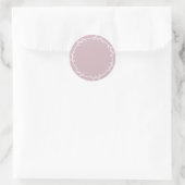 Sticker Rond Pâtes de Maison Rustique Violet Pâle Écrivez Sur (Sac)
