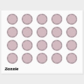 Sticker Rond Pâtes Rustiques Faits Maison Violet Pâle Écrivez (Feuille)