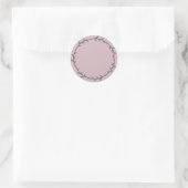 Sticker Rond Pâtes Rustiques Faits Maison Violet Pâle Écrivez (Sac)