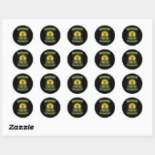 Sticker Rond Patience Grasshopper (Feuille)