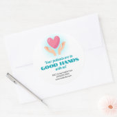 Sticker Rond Patients en bonne main Marketing Médicale (Enveloppe)