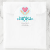 Sticker Rond Patients en bonne main Marketing Médicale (Sac)