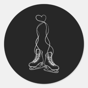 Sticker Rond Patinage artistique Chaussure de patinage sur glac
