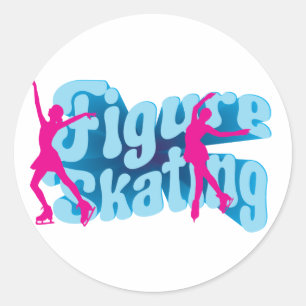 Sticker Rond "Patinage artistique" patinage artistique