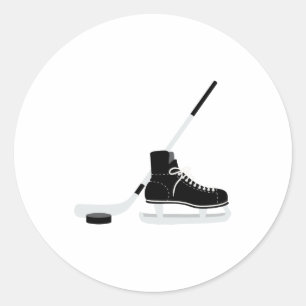Sticker Rond Patinage de hockey sur glace