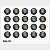 Sticker Rond Patinage de sauts Bunny (Feuille)