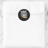 Sticker Rond Patinage de sauts Bunny (Sac)