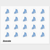 Sticker Rond Patinage en bleu (Feuille)