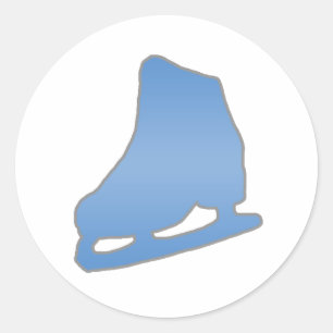 Sticker Rond Patinage en bleu