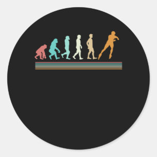 Sticker Rond Patinage en ligne Evolution Roller Skater