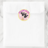 Sticker Rond Patinage moderne Roller Babe Skater Derby Patinage (Sac)