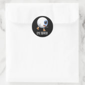 Sticker Rond Patinage oculaire amusant Patinage sur glace Pun d (Sac)