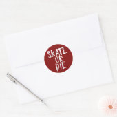 Sticker Rond Patinage ou mort, Roller Derby design (Enveloppe)