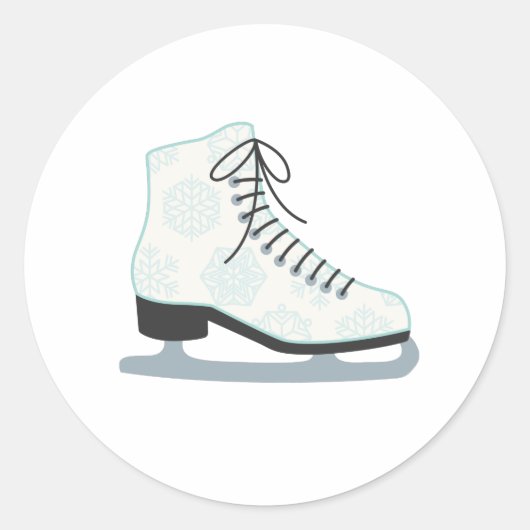 Sticker Rond Patinage sur glace (Devant)