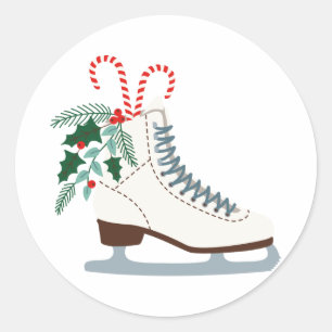 Sticker Rond Patinage sur glace