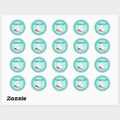 Sticker Rond Patinage sur glace Anniversaire AQUA Ice Princess  (Feuille)