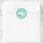 Sticker Rond Patinage sur glace Anniversaire AQUA Ice Princess  (Sac)