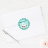 Sticker Rond Patinage sur glace Anniversaire AQUA Ice Princess  (Enveloppe)