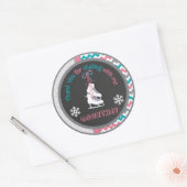 Sticker Rond Patinage sur glace Anniversaire Fête Merci Favor T (Enveloppe)