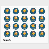 Sticker Rond Patinage sur glace Penguin Noël Snowy Vacances d'h (Feuille)