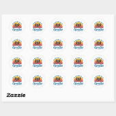 Sticker Rond Patinage synchronisé Je préfère être à Synchro (Feuille)